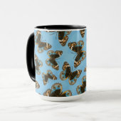 Blue Pansy Butterfly patroon Mok (Voorkant links)