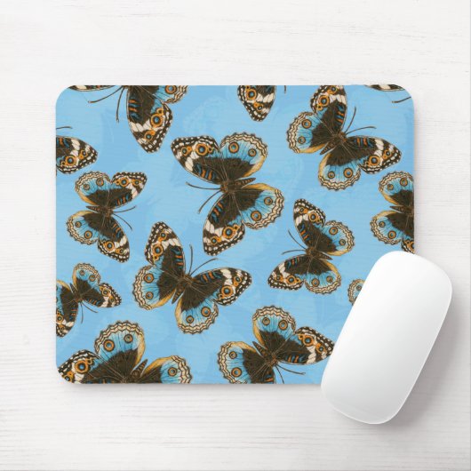 Blue Pansy Butterfly patroon Muismat (Met muis)