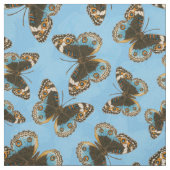 Blue Pansy Butterfly patroon Stof (Swatch)