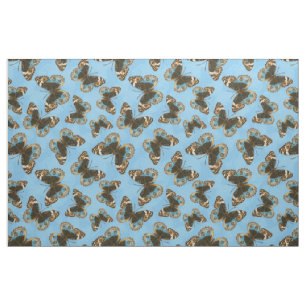 Blue Pansy Butterfly patroon Stof