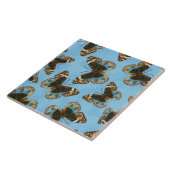 Blue Pansy Butterfly patroon Tegeltje (Zijkant)