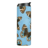 Blue Pansy Butterfly patroon Thermosbeker (Gedraaid links)