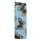 Blue Pansy Butterfly patroon Thermosbeker (Geroteerd rechts)