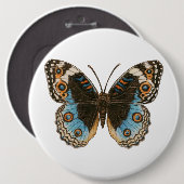 Blue Pansy Butterfly Ronde Button 6,0 Cm (Voorkant /achterkant)