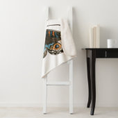 Blue Pansy Butterfly Sherpa Deken (In situ)