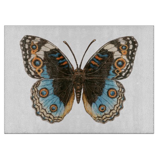 Blue Pansy Butterfly Snijplank (Voorkant)