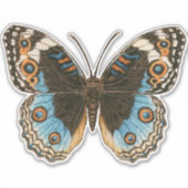 Blue Pansy Butterfly Sticker (Voorkant)