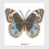 Blue Pansy Butterfly Sticker (Vel)