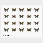 Blue Pansy Butterfly Vierkante Sticker (Vel)