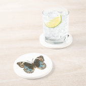 Blue Pansy Butterfly Zandsteen Onderzetter (Zijkant)