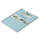 Blue Pansy Floral Notitieboek –  botanische tuin (Linkerzijde)
