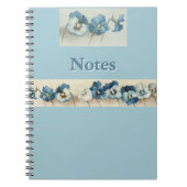 Blue Pansy Floral Notitieboek –  botanische tuin (Voorkant)