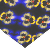 Blue Pansy Flower Abstract Pattern Korte Tafelloper (Hoek)