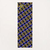 Blue Pansy Flower Abstract Pattern Personalized Yogamat (Voorkant)