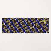 Blue Pansy Flower Abstract Pattern Personalized Yogamat (Voorkant (horizontaal))