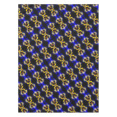 Blue Pansy Flower Abstract Pattern Tafelkleed (Voorkant)