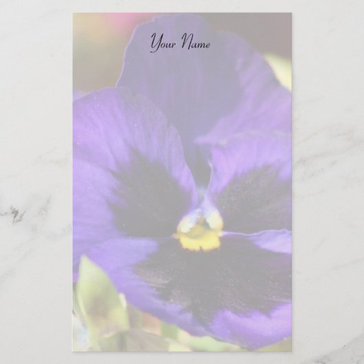 Blue Pansy Flower Briefpapier (Voorkant)