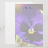 Blue Pansy Flower Briefpapier (Voorkant / Achterkant)