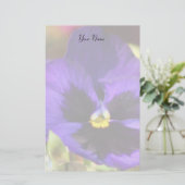 Blue Pansy Flower Briefpapier (Staand voorkant)
