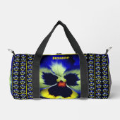 Blue Pansy Flower gepersonaliseerd Plunjezak (Voorkant)