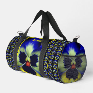 Blue Pansy Flower gepersonaliseerd Plunjezak