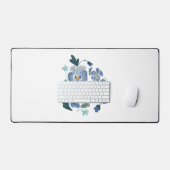 Blue Pansy Flowers Aesthetische Pansies Bureaumat (Keyboard & Muis)