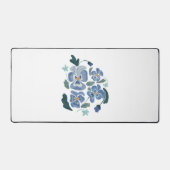 Blue Pansy Flowers Aesthetische Pansies Bureaumat (Voorkant)