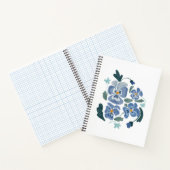Blue Pansy Flowers Aesthetische Pansies Notitieboek (Binnen)