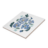 Blue Pansy Flowers Aesthetische Pansies Tegeltje (Zijkant)