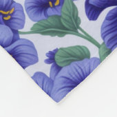 Blue Pansy Flowers Fleece Deken (Hoek)