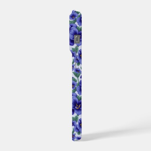 Blue Pansy Flowers Phone Case iPhone Hoesje (Linkerkant)