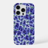 Blue Pansy Flowers Phone Case iPhone Hoesje (Achterkant)