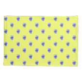 Blue Pansy on Yellow - Kussensloop (Achterkant)