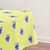 Blue Pansy on Yellow - Tablecloth Tafelkleed (Voorbeeld)