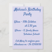 Blue Pansy Pansies Flower Floral  Girls Kaart (Achterkant)