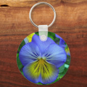 Blue Pansy Sleutelhanger (Voorkant)