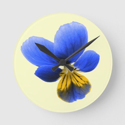 Blue Pansy Wall klok (Voorkant)