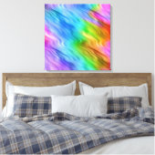 Blue Pansy Wavy Texture Canvas Afdruk (Insitu (Slaapkamer))