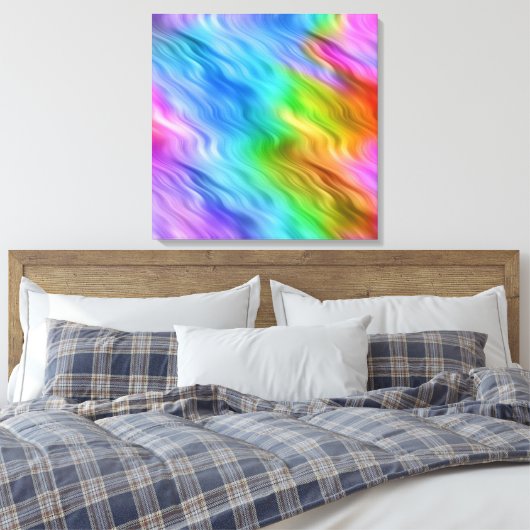 Blue Pansy Wavy Texture Canvas Afdruk (Insitu (Slaapkamer))