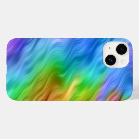 Blue Pansy Wavy Texture Case-Mate iPhone Case (Achterkant (horizontaal))