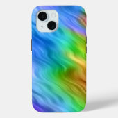 Blue Pansy Wavy Texture Case-Mate iPhone Case (Achterkant)