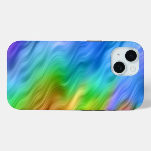 Blue Pansy Wavy Texture Case-Mate iPhone Case (Achterkant (horizontaal))
