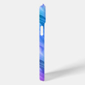 Blue Pansy Wavy Texture Case-Mate iPhone Case (Achterkant / Rechts)