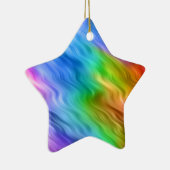 Blue Pansy Wavy Texture Keramisch Ornament (Rechts)