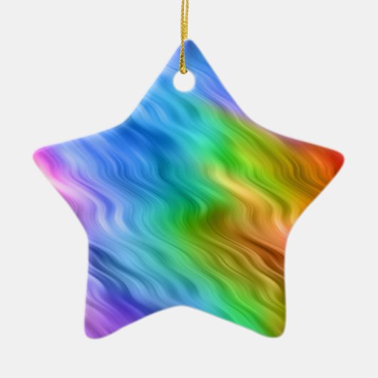 Blue Pansy Wavy Texture Keramisch Ornament (Voorkant)