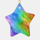 Blue Pansy Wavy Texture Keramisch Ornament (Links)
