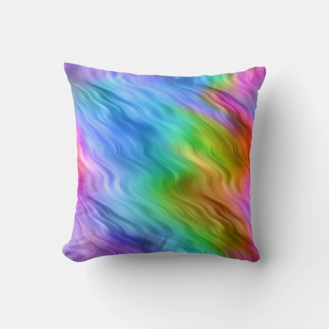 Blue Pansy Wavy Texture Kussen (Voorkant)