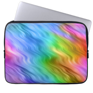 Blue Pansy Wavy Texture Laptop Sleeve