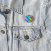 Blue Pansy Wavy Texture Ronde Button 3,2 Cm (In situ)
