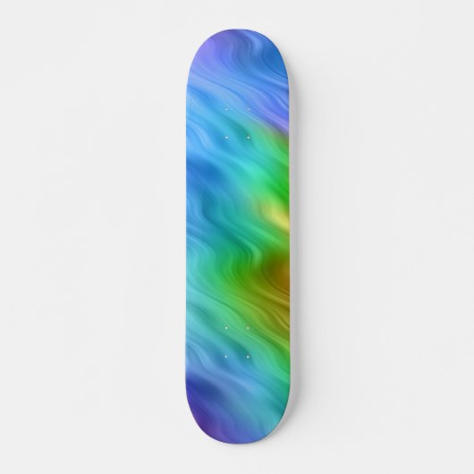 Blue Pansy Wavy Texture Skateboard (Voorkant)